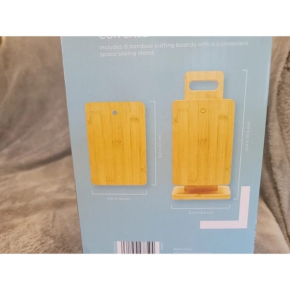 Charcuterie cutting/serving board set, 6 Mini boards with stand